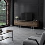 Hanah Home Soporte para TV Nogal y Negro 180cm Ancho, 50cm Alto, 30cm Profundidad